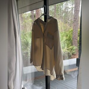 NWT A New Day cream button up blouse with pockets